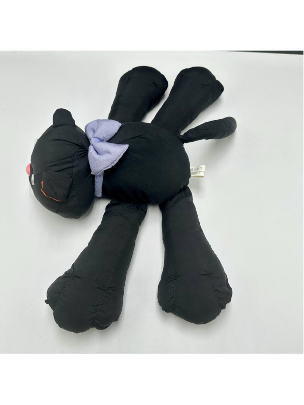 Vintage Halloween Stuffed Animal BLACK CAT Plush Nylon Toy 1993 Gibson Greetings - Picture 6 of 9